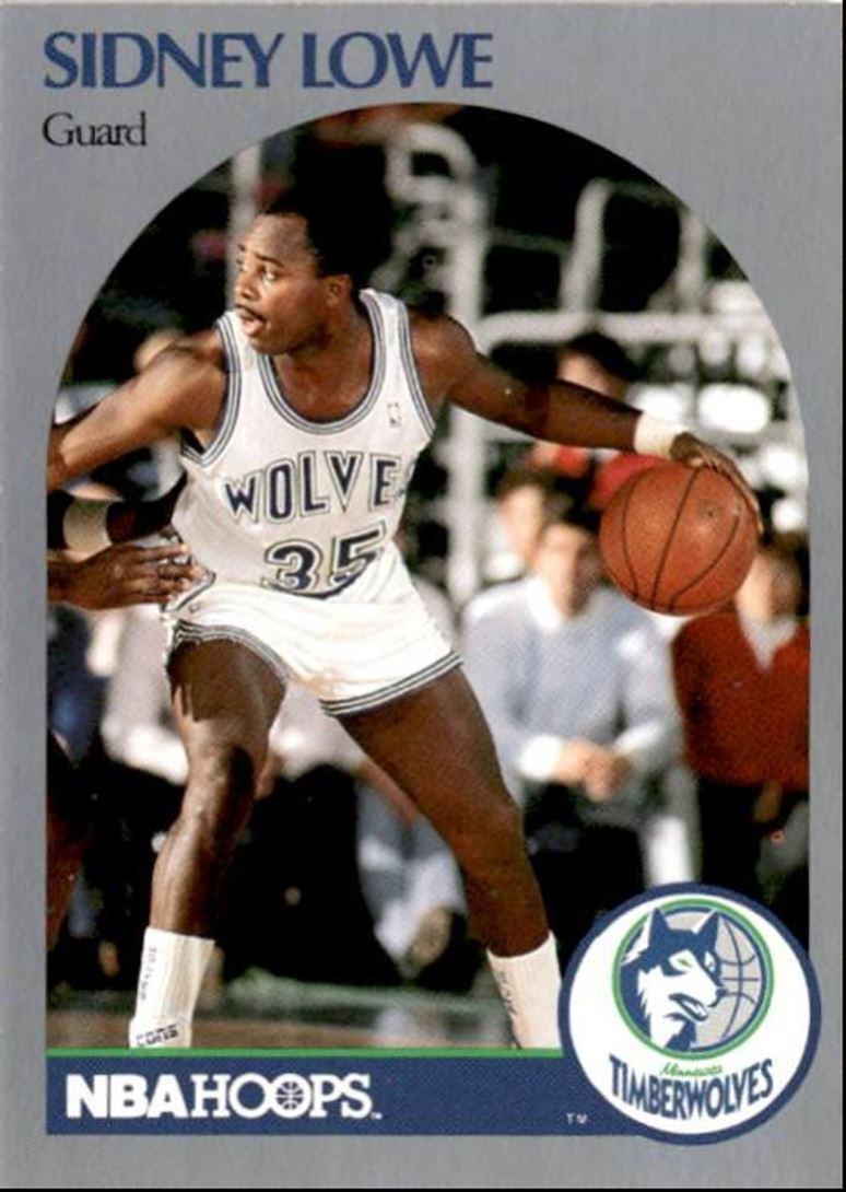 1990-91 Hoops Basketball Card Sidney Lowe Minnesota Timberwolves #187