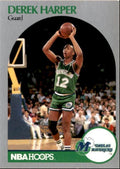 1990-91 Hoops Basketball Card Derek Harper Dallas Mavericks #86