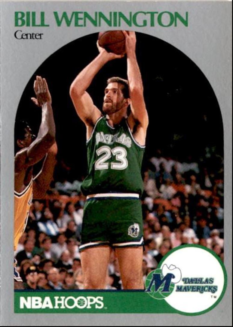 1990-91 Hoops Basketball Card Bill Wennington Dallas Mavericks #89