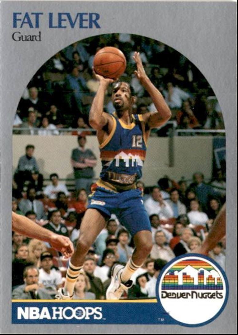 1990-91 Hoops Basketball Card Fat Lever Denver Nuggets #97