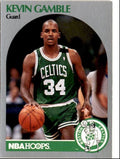 1990-91 Hoops Basketball Card Kevin Gamble Boston Celtics #40