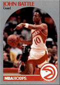 1990-91 Hoops Basketball Card John Battle Atlanta Hawks #27