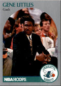1990-91 Hoops Basketball Card Gene Littles Charlotte Hornets #307