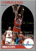 1990-91 Hoops Basketball Card Charles Jones Rookie Washington Bullets #299