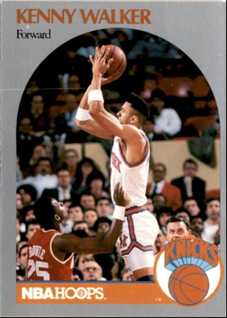 1990-91 Hoops Basketball Card Kenny Walker New York Knicks #210