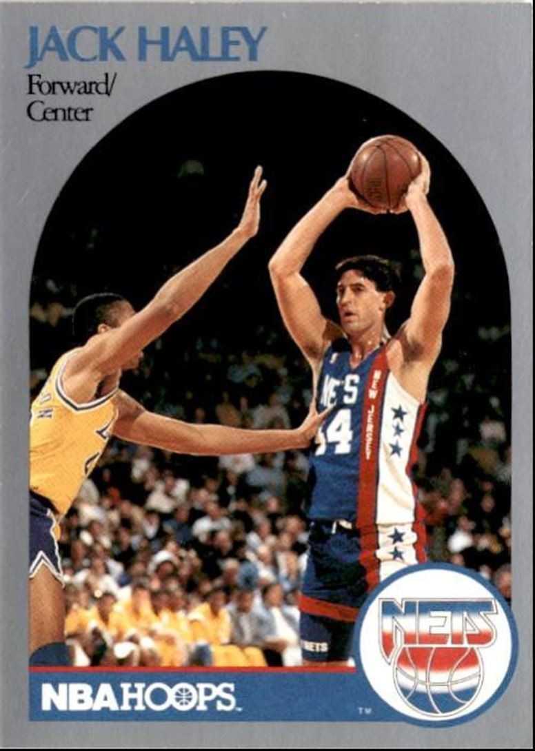 1990-91 Hoops Basketball Card Jack Haley Rookie New Jersey Nets #197