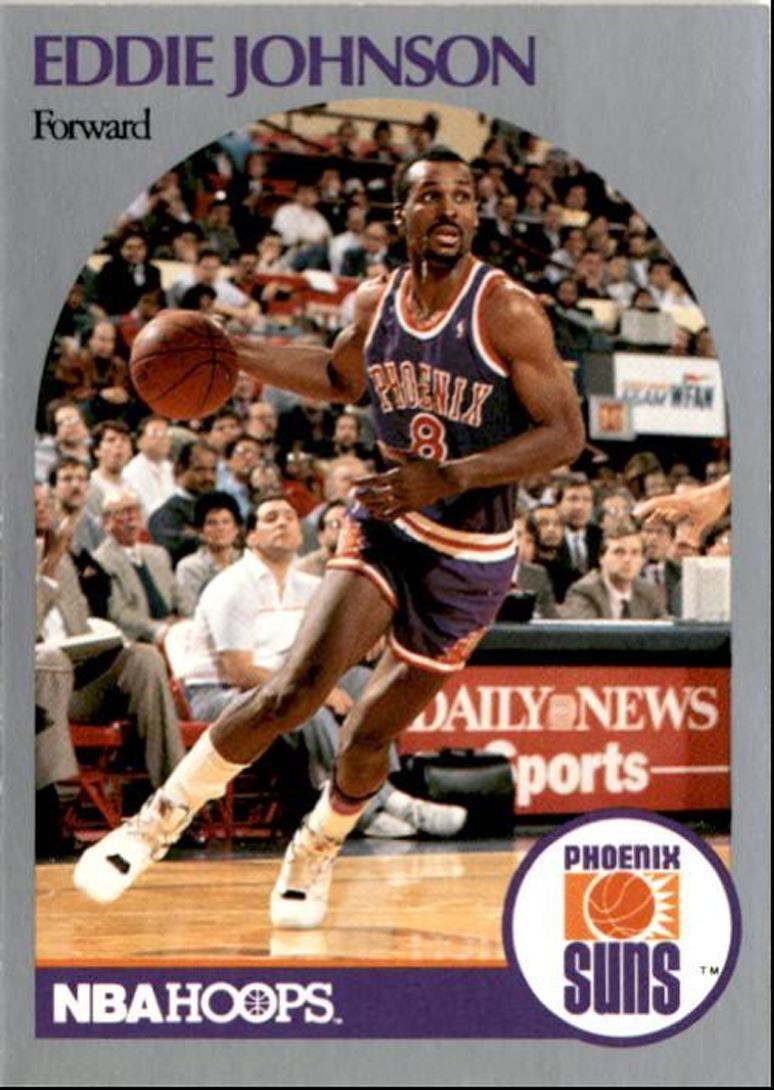 1990-91 Hoops Basketball Card Eddie Johnson Phoenix Suns #237