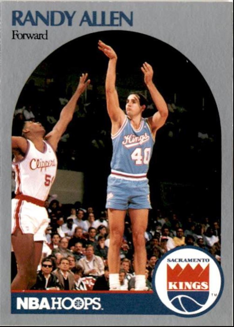 1990-91 Hoops Basketball Card Randy Allen Sacramento Kings #254
