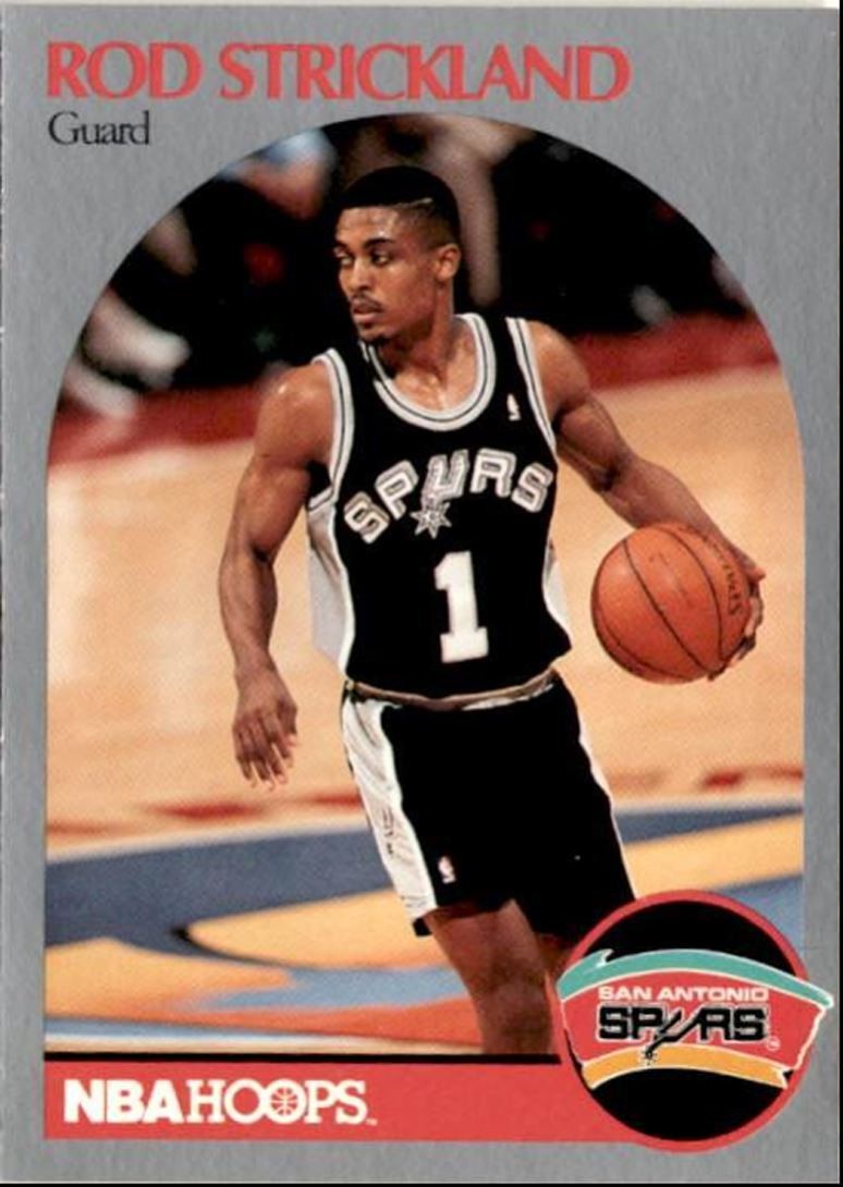 1990-91 Hoops Basketball Card Rod Strickland San Antonio Spurs #271