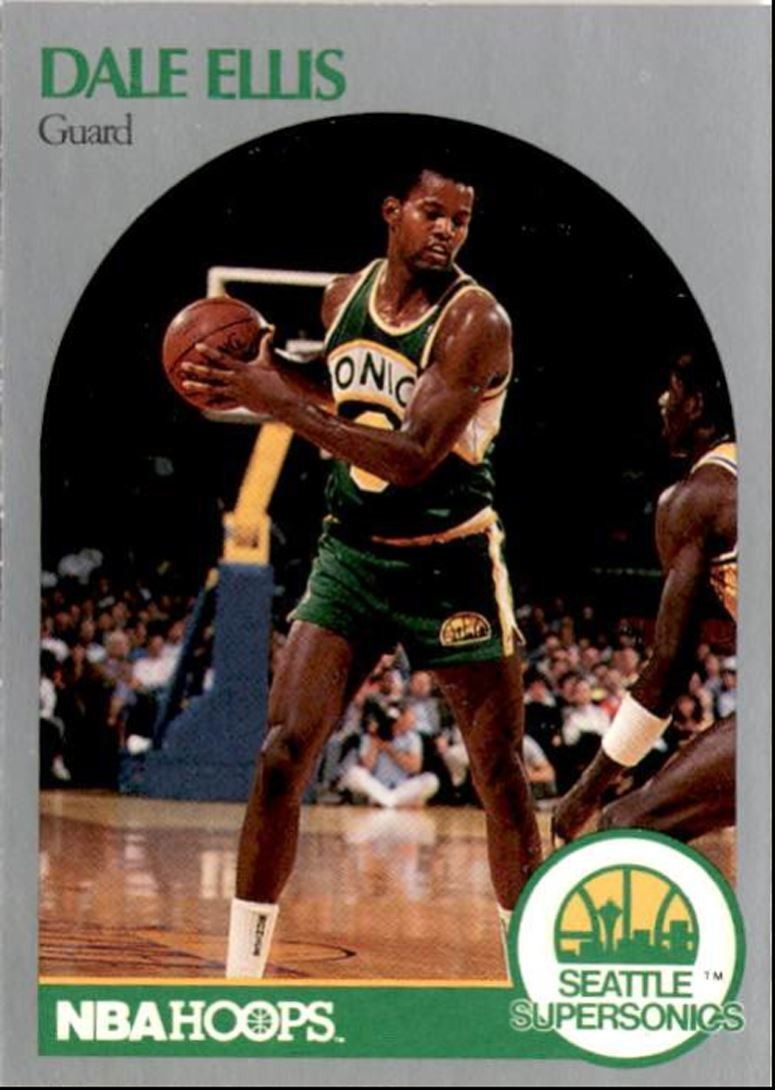 1990-91 Hoops Basketball Card Dale Ellis Seattle SuperSonics #277