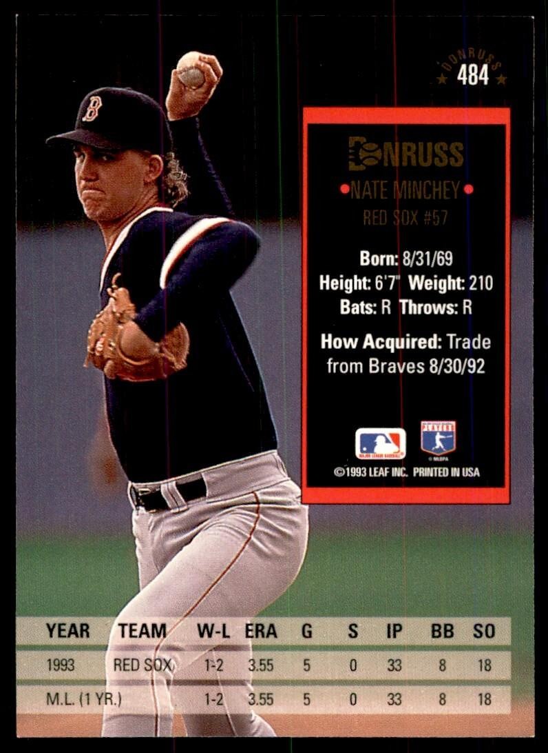1994 Donruss Nate Minchey Football Cards #484