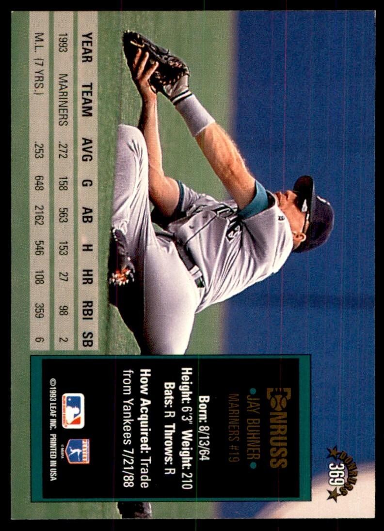 1994 Donruss Jay Buhner Football Cards #369