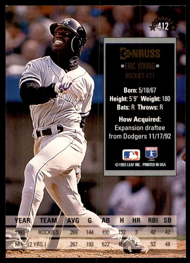 1994 Donruss Eric Young Football Cards #412