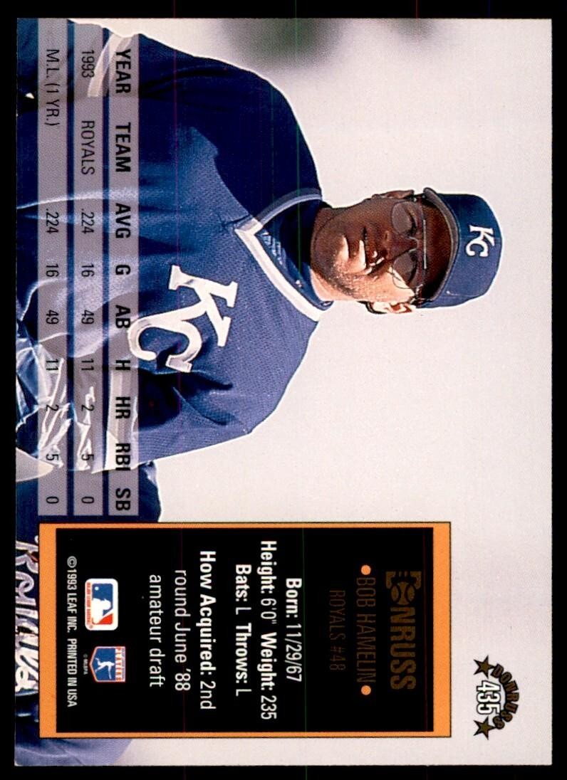 1994 Donruss Bob Hamelin Football Cards #435