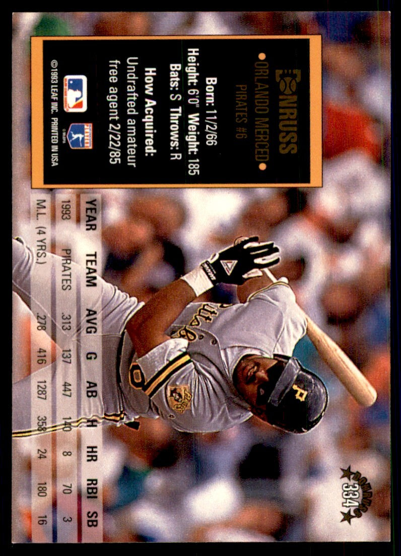 1994 Donruss Orlando Merced Football Cards #334