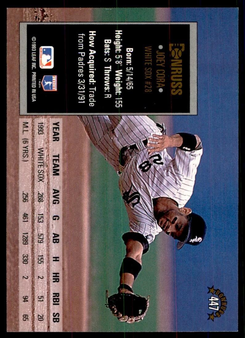 1994 Donruss Joey Cora Football Cards #447