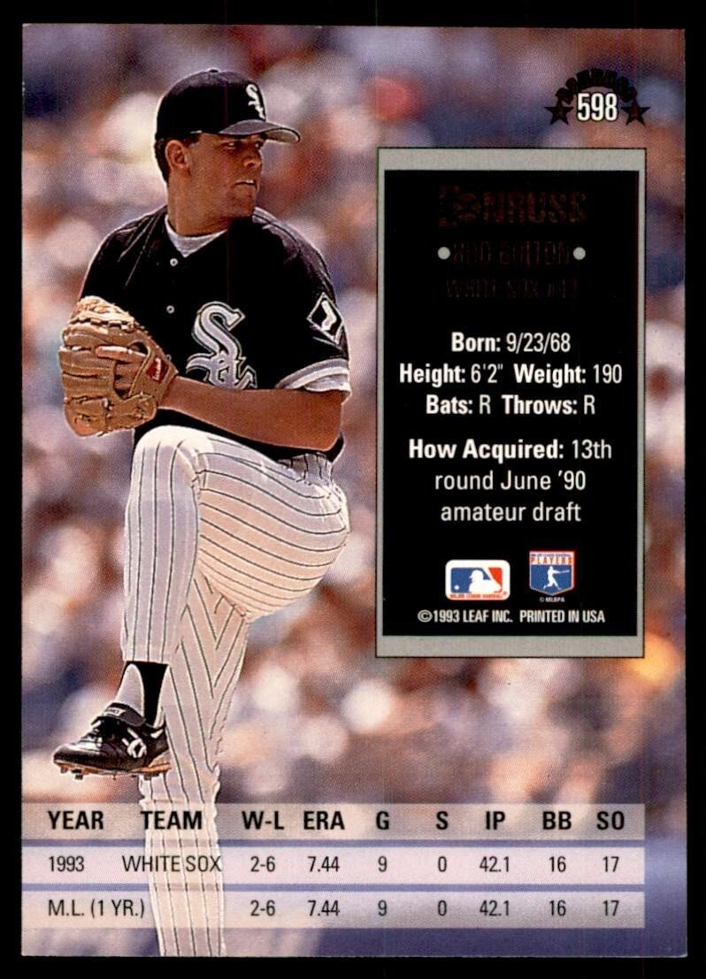 1994 Donruss Rodney Bolton Baseball Cards #598