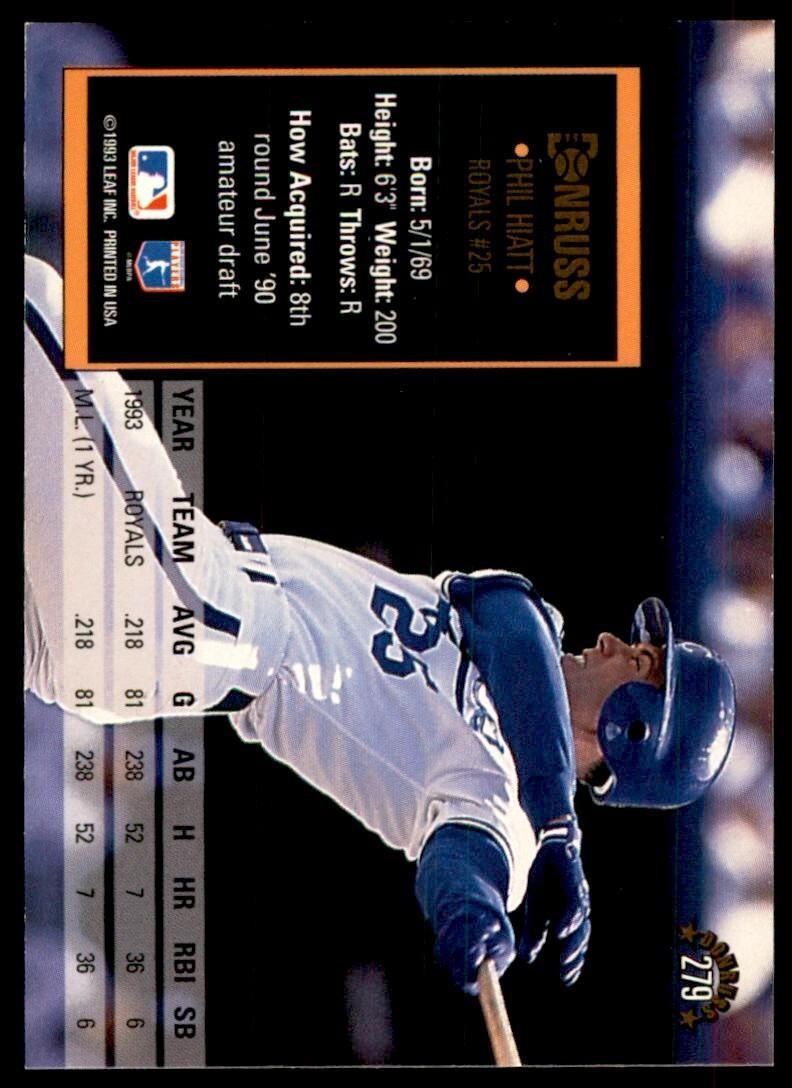 1994 Donruss Phil Hiatt Baseball Cards #279