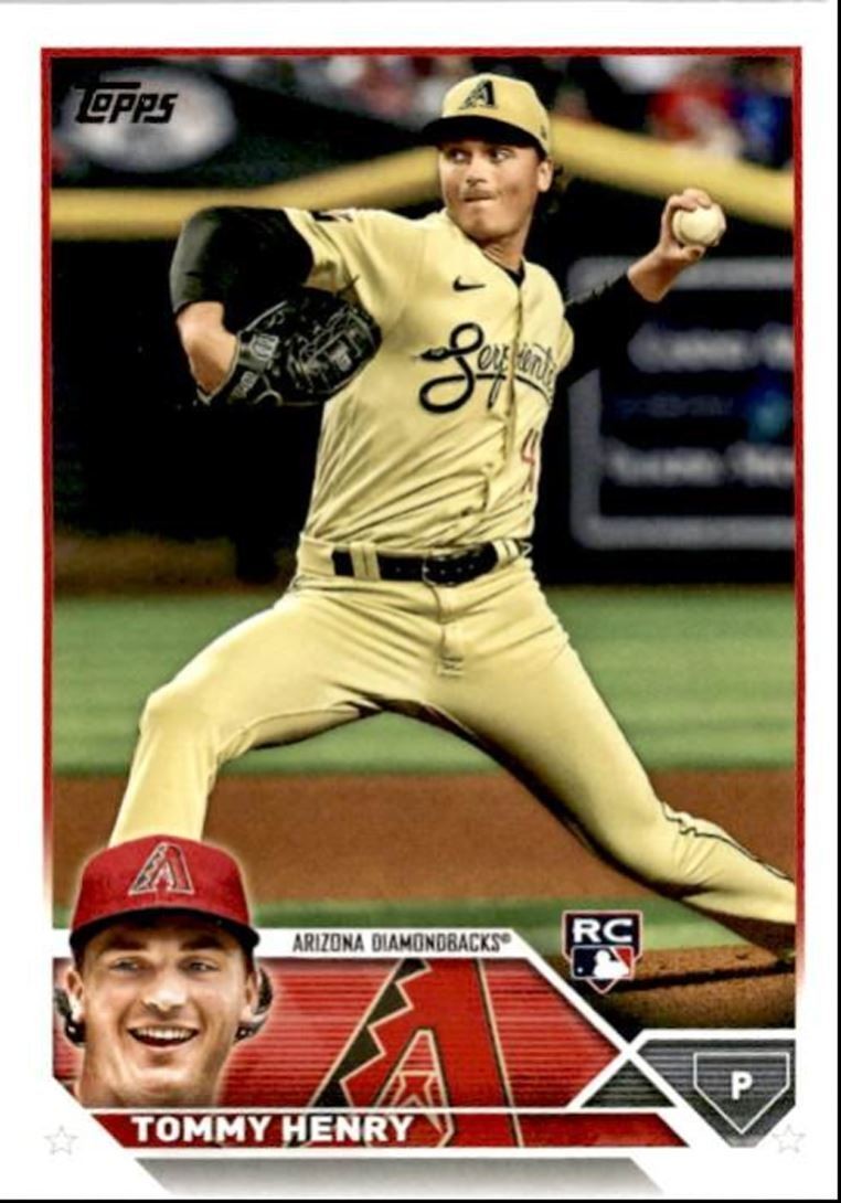 2023 Topps Baseball Cards Tommy Henry Rookie Arizona Diamondbacks #336