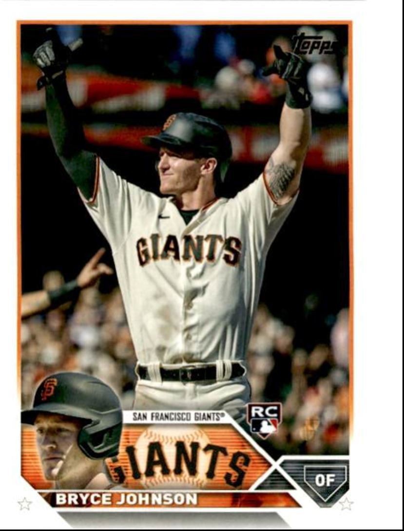 2023 Topps Baseball Cards Bryce Johnson Rookie San Francisco Giants #571