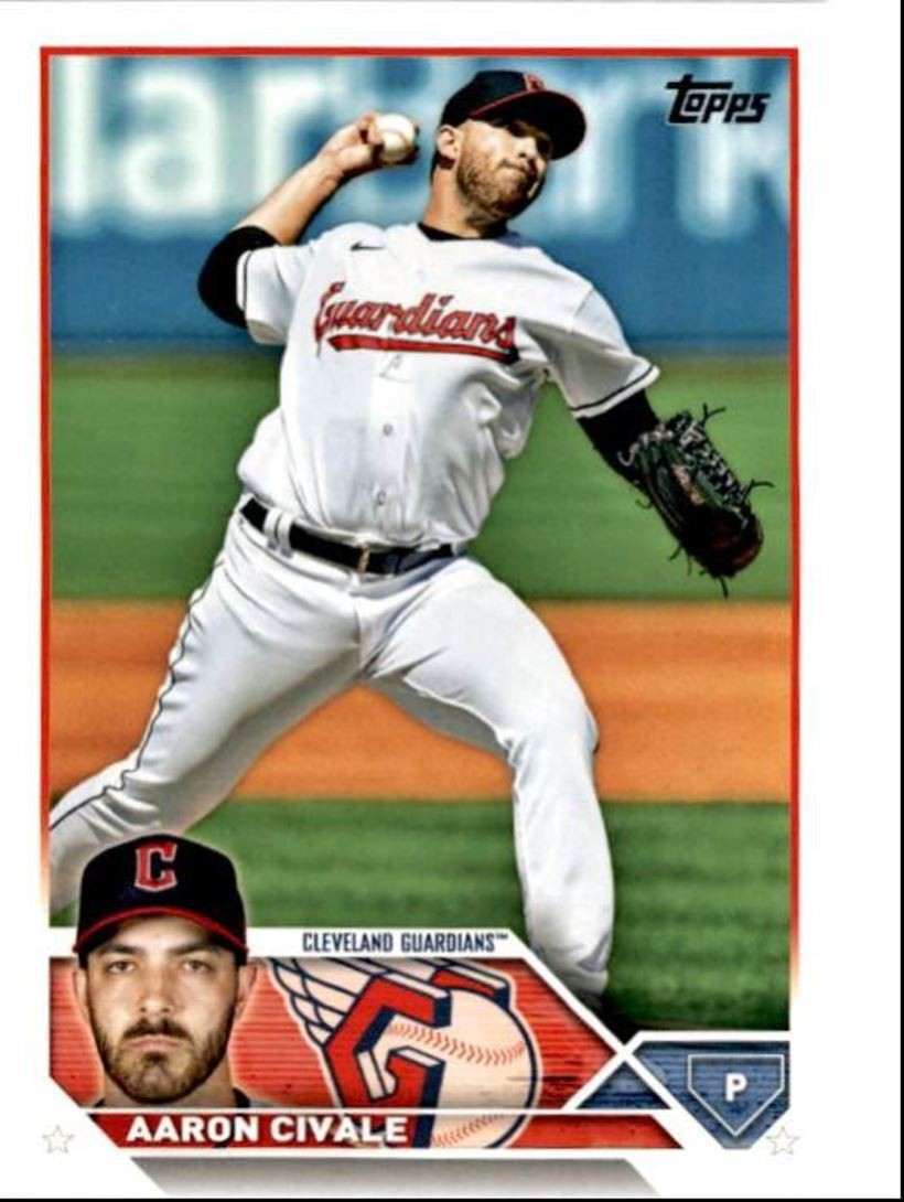2023 Topps Baseball Cards Aaron Civale Cleveland Guardians #433