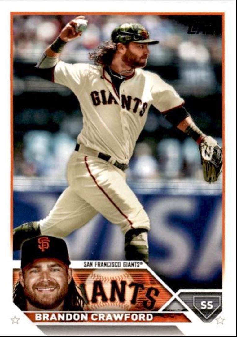 2023 Topps Baseball Cards Brandon Crawford San Francisco Giants #66