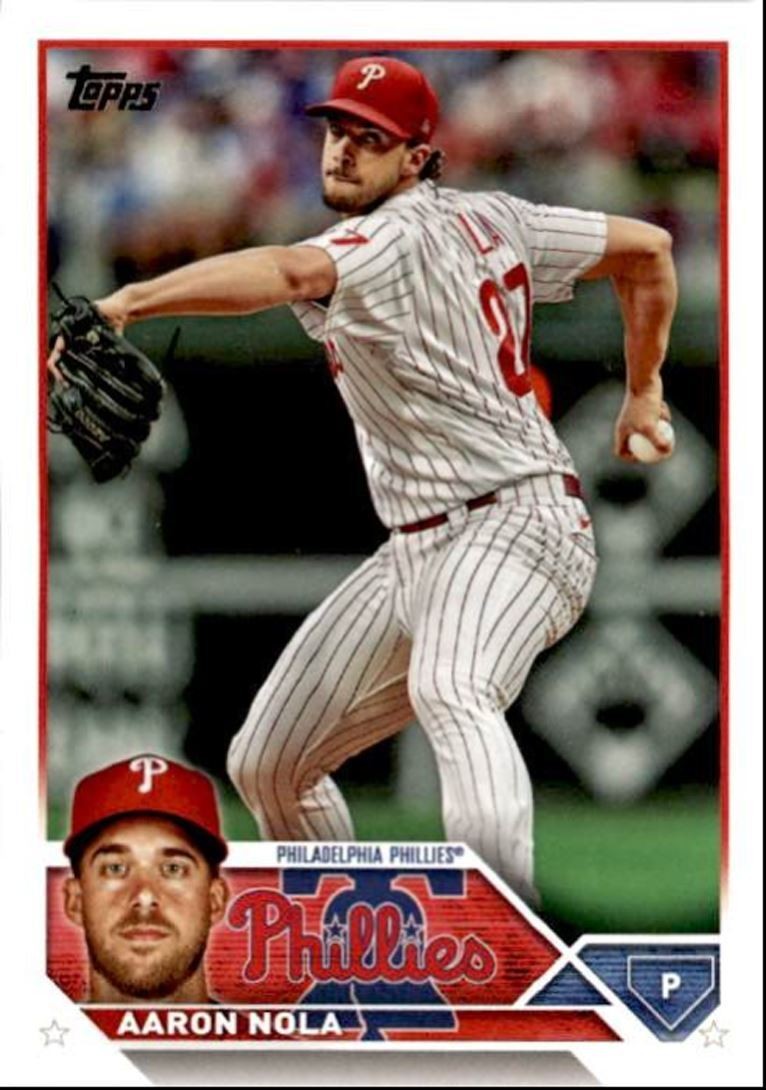 2023 Topps Baseball Cards Aaron Nola Philadelphia Phillies #278