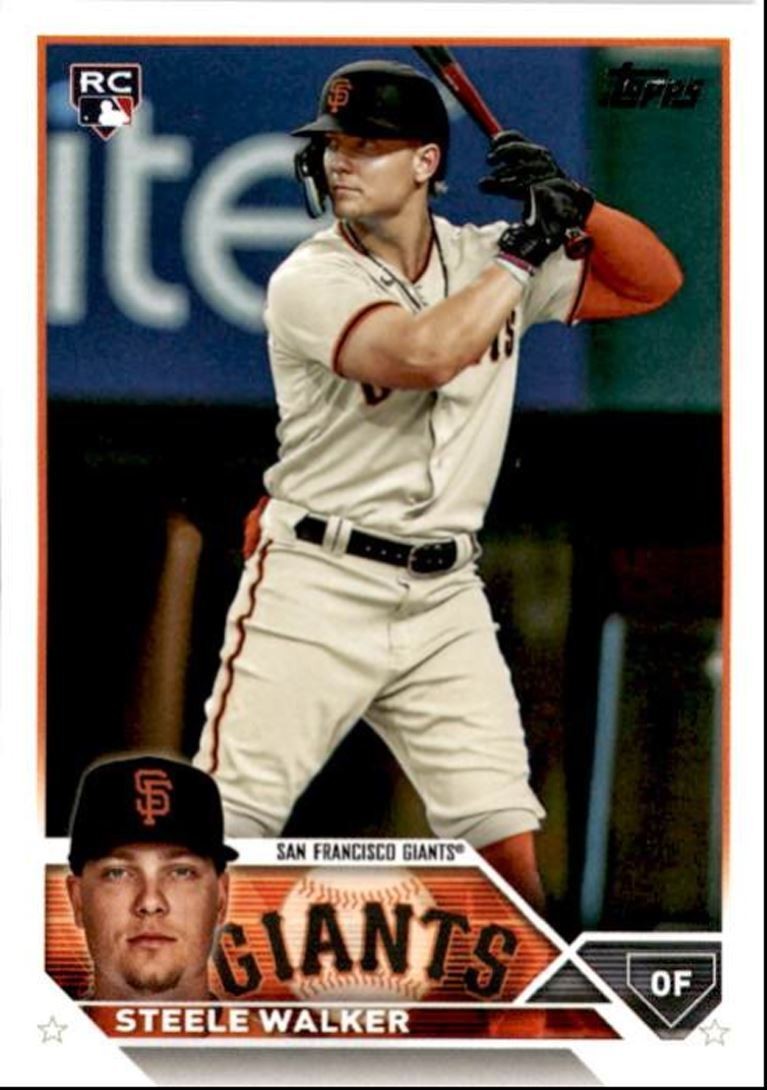 2023 Topps Baseball Cards Steele Walker Rookie San Francisco Giants #264