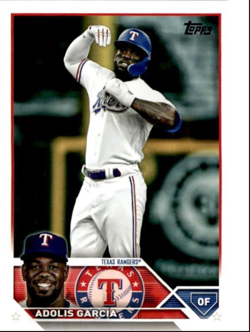 2023 Topps Baseball Cards Adolis Garcia Texas Rangers #283