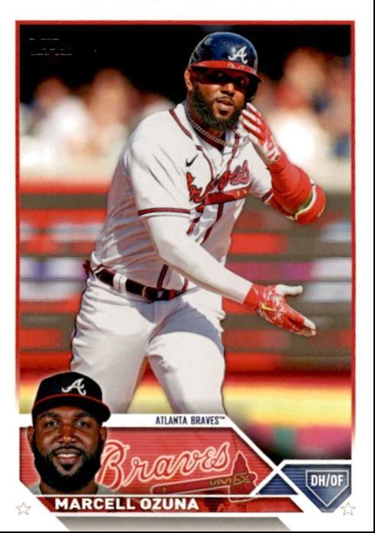 2023 Topps Baseball Cards Marcell Ozuna Atlanta Braves #125