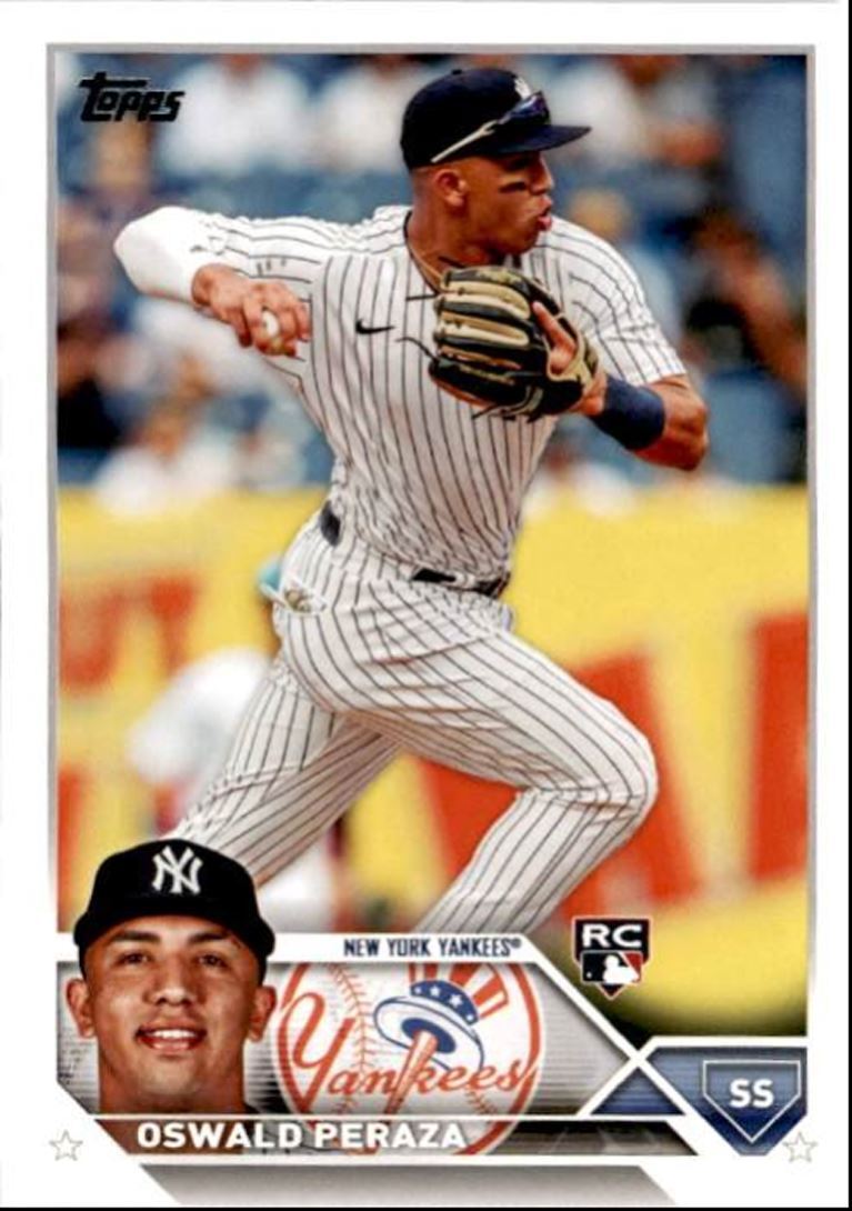2023 Topps Baseball Cards Oswald Peraza Rookie New York Yankees #94