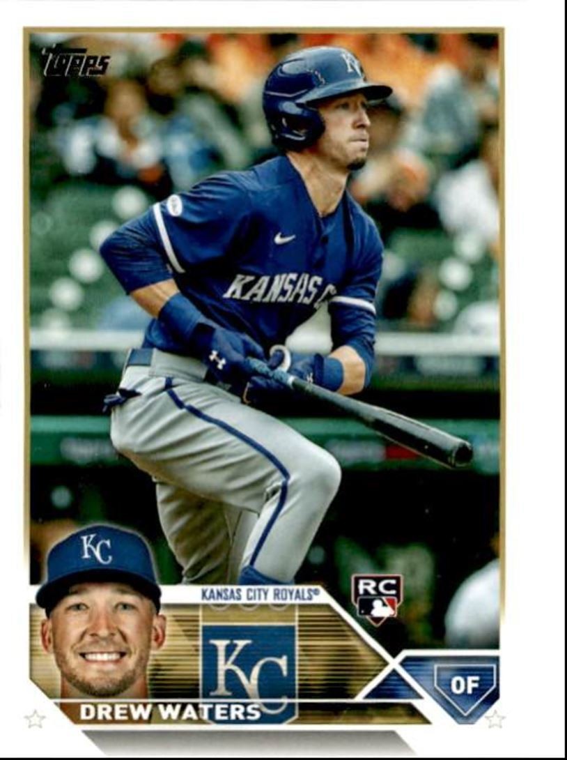 2023 Topps Baseball Cards Drew Waters Rookie Kansas City Royals #543