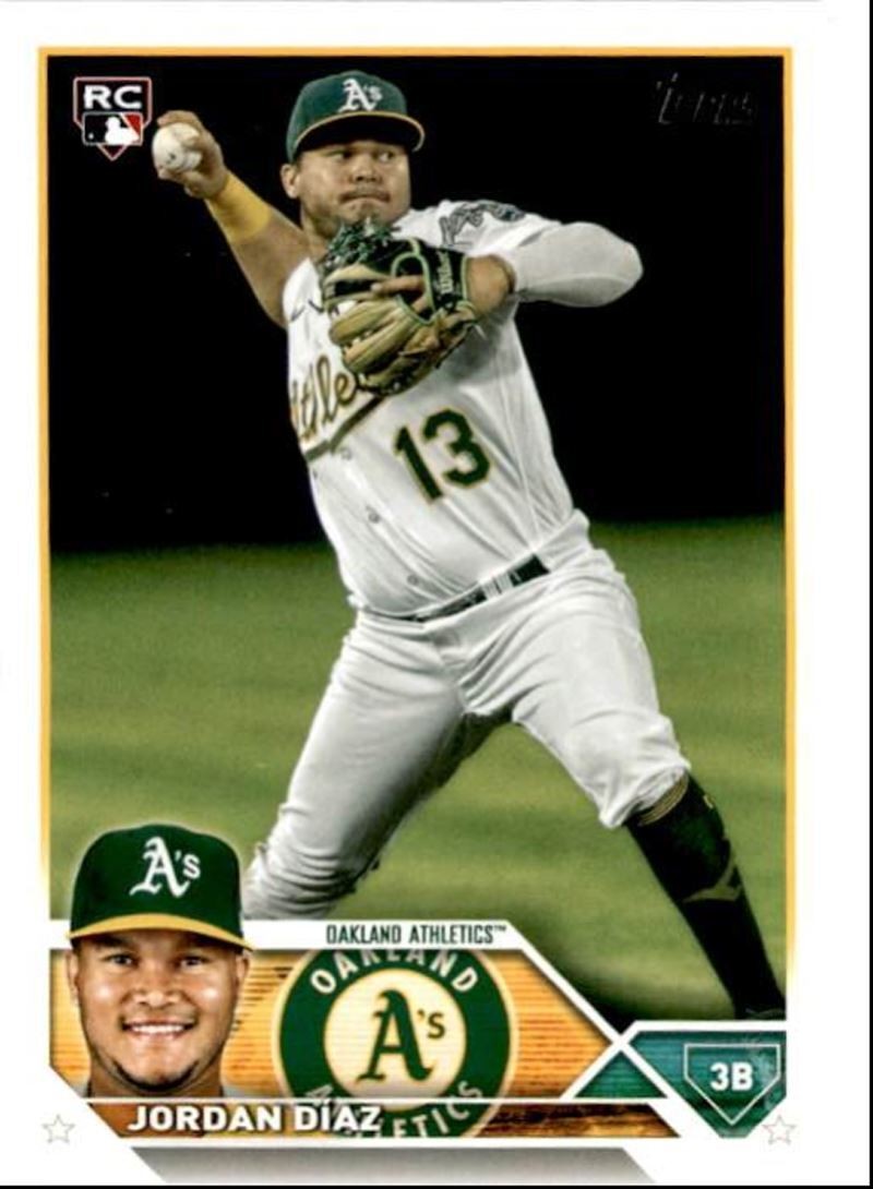 2023 Topps Baseball Cards Jordan Díaz Rookie Oakland Athletics #423
