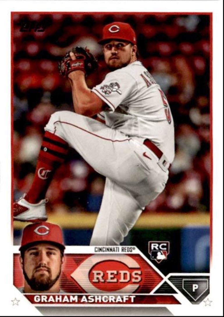 2023 Topps Baseball Cards Graham Ashcraft Rookie Cincinnati Reds #214