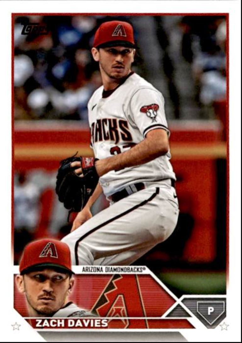 2023 Topps Baseball Cards Zach Davies Arizona Diamondbacks #123