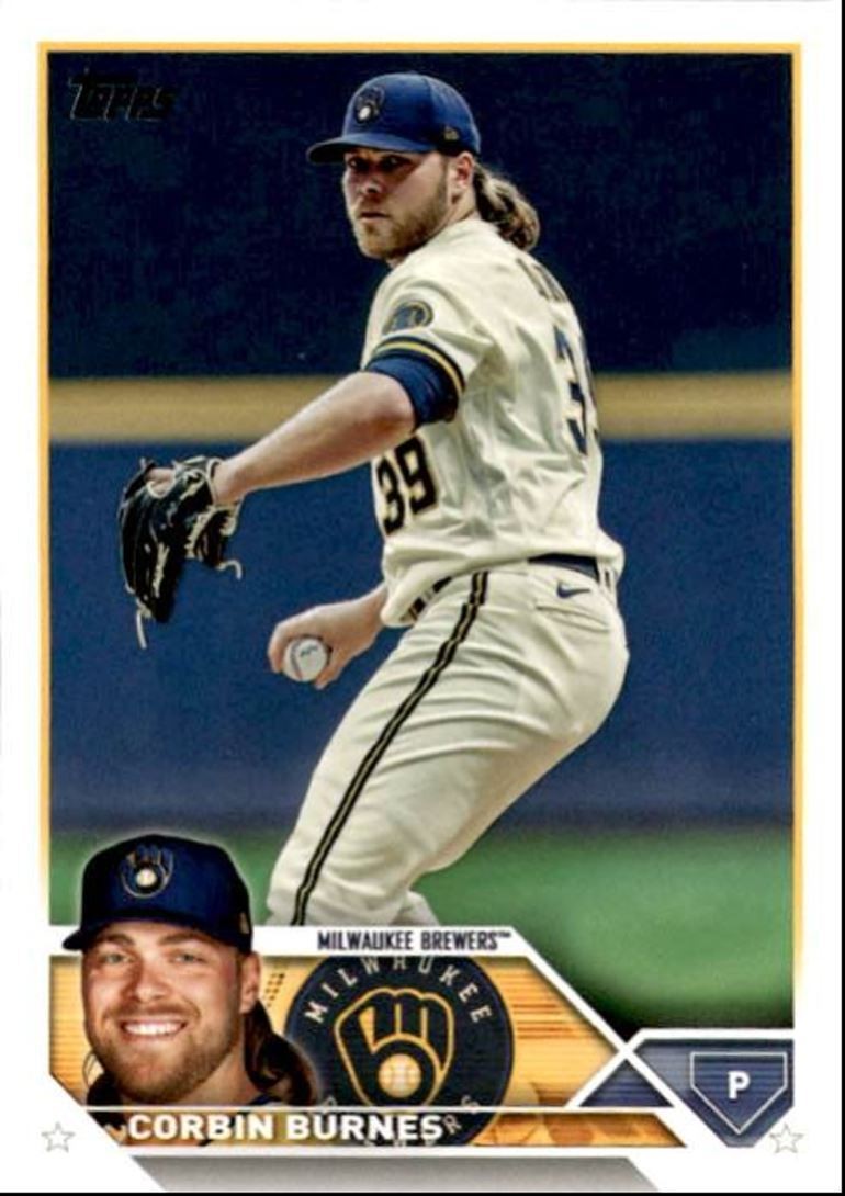 2023 Topps Baseball Cards Corbin Burnes Milwaukee Brewers #225