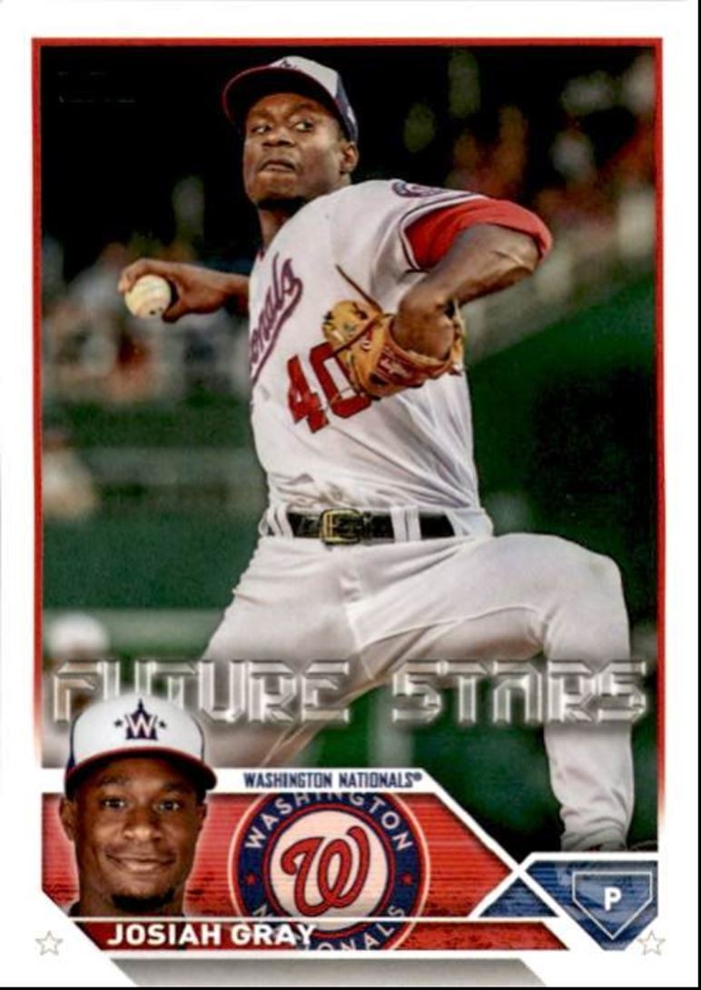 2023 Topps Baseball Cards Josiah Gray Washington Nationals #149