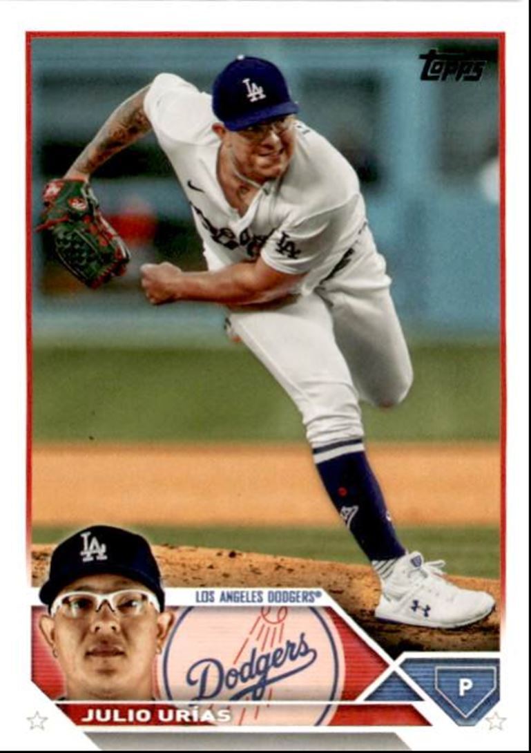 2023 Topps Baseball Cards Julio Urías Los Angeles Dodgers #280