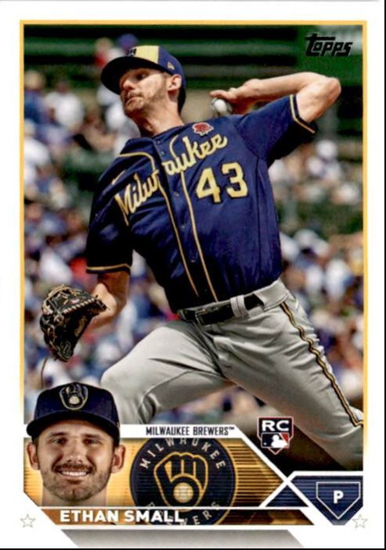2023 Topps Baseball Cards Ethan Small Rookie Milwaukee Brewers #87