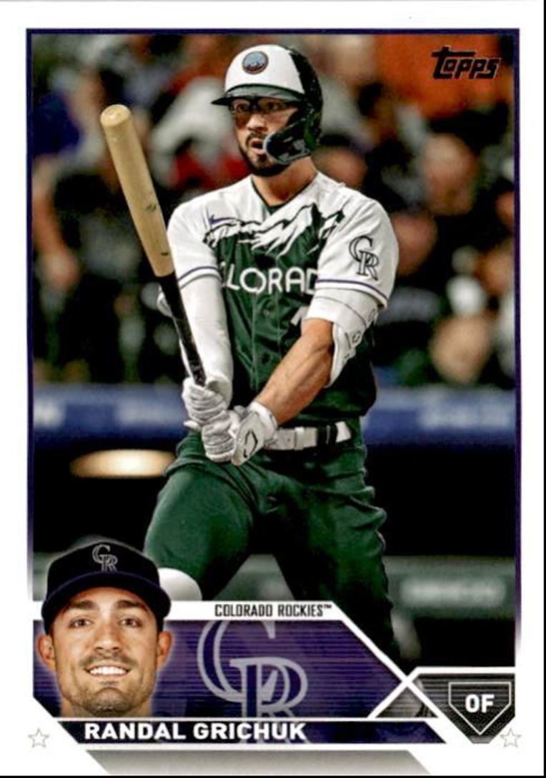 2023 Topps Baseball Cards Randal Grichuk Colorado Rockies #110