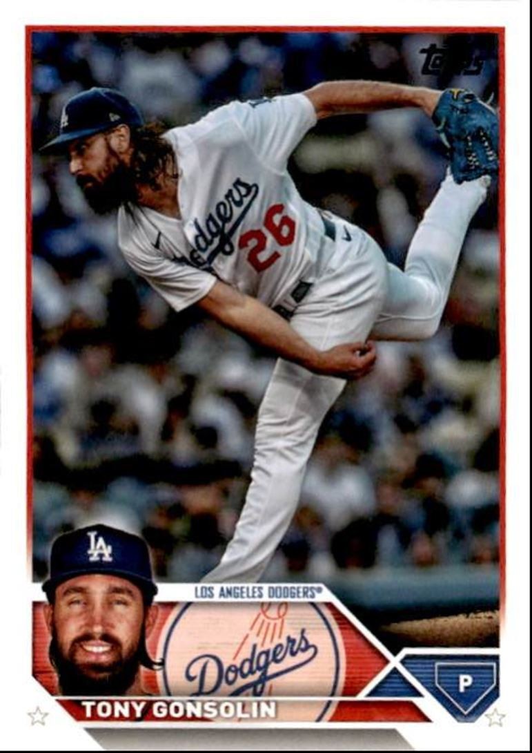 2023 Topps Baseball Cards Tony Gonsolin Los Angeles Dodgers #202