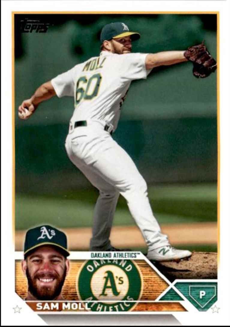 2023 Topps Baseball Cards Sam Moll Rookie Oakland Athletics #8