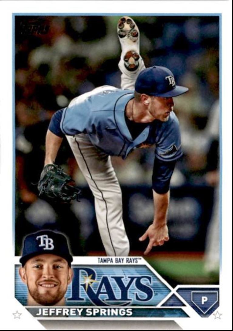 2023 Topps Baseball Cards Jeffrey Springs Tampa Bay Rays #12