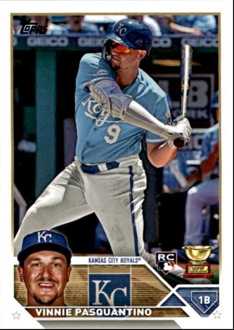 2023 Topps Baseball Cards Vinnie Pasquantino Rookie Gold Cup Kansas City Royals