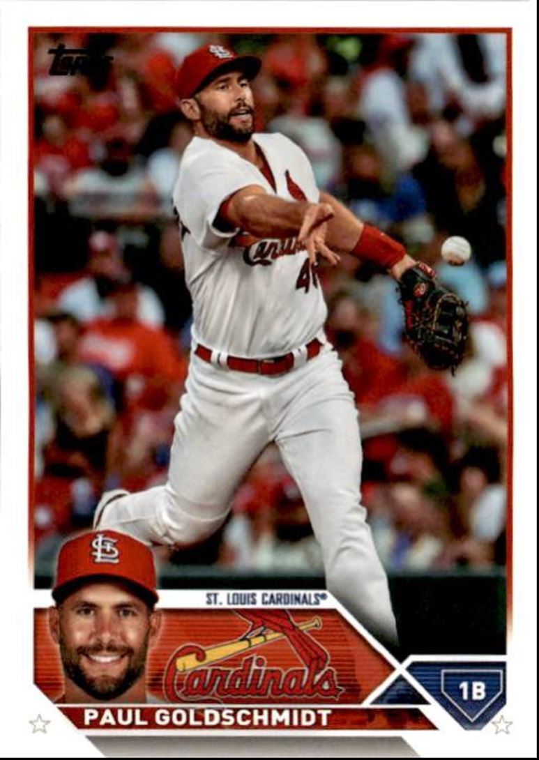 2023 Topps Baseball Cards Paul Goldschmidt St. Louis Cardinals #100