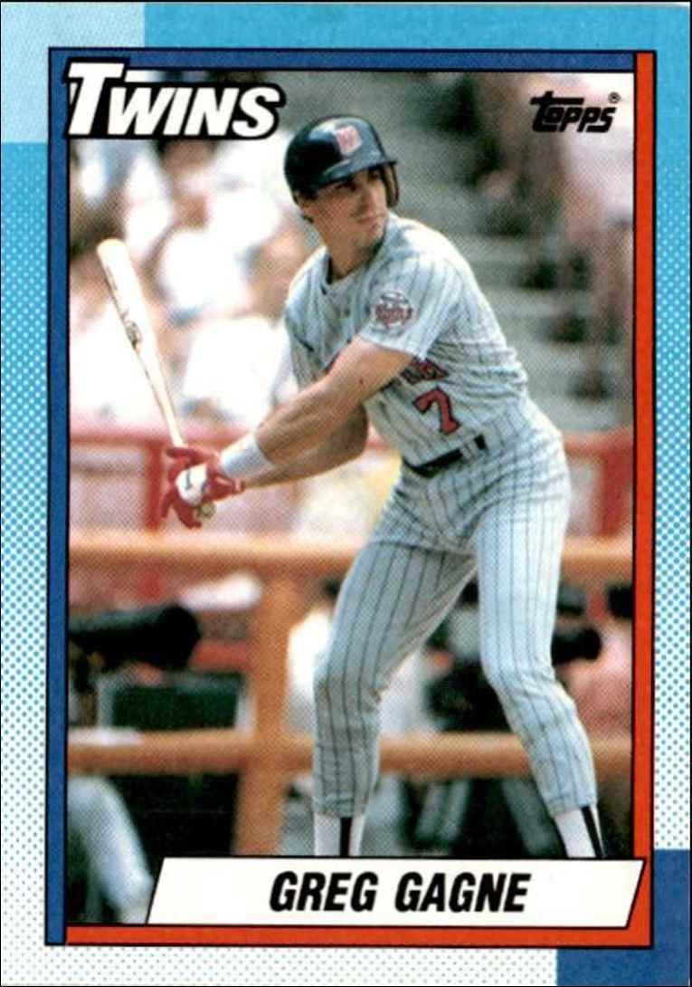 1990 Topps Baseball Cards Greg Gagne Minnesota Twins #448