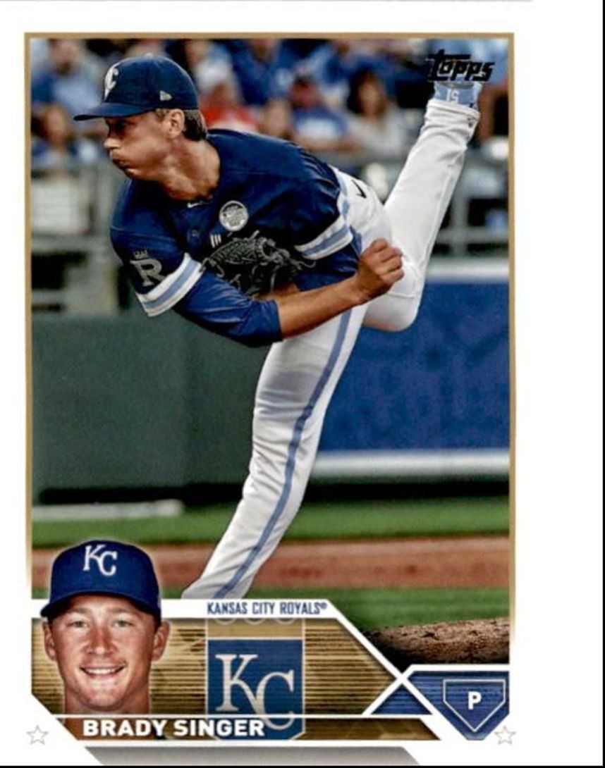 2023 Topps Baseball Cards Brady Singer Kansas City Royals #328