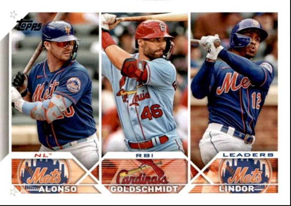 2023 Topps Baseball Cards Paul Goldschmidt/Pete Alonso/Francisco Lindor St.