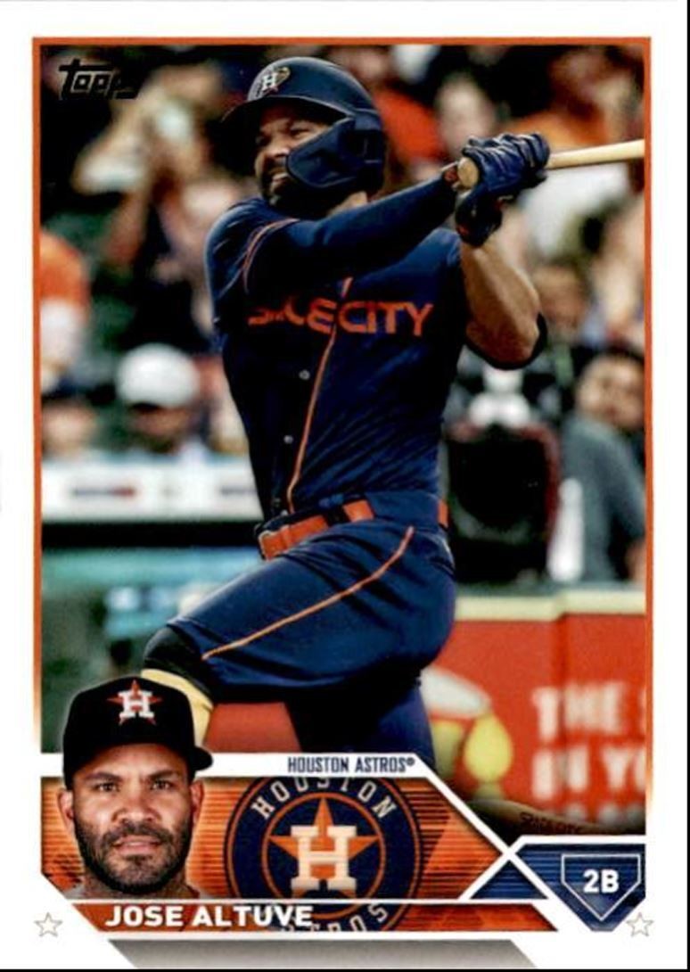 2023 Topps Baseball Cards Jose Altuve Houston Astros #222