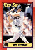 1990 Topps Baseball Cards Rich Gedman Boston Red Sox #123